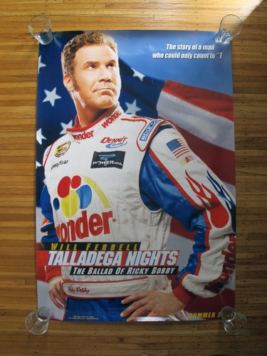 2006 Talladega Nights Movie Ricky Bobby Will Ferrell Poster 26.75" x 39.75"