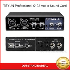TEYUN Q-22 Audio Sound Card Hi-Fi Sound Card Support Music and Vocal Recording-