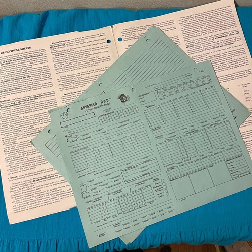 1981 Advanced Dungeons and Dragons Fantasy Adventure Game Character Folder #9029 - Picture 3 of 3