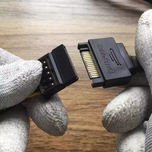 I37 SATA male to 3-pin / 4-pin adapter cable for 12V computer PC fan 27cm - Picture 7 of 11