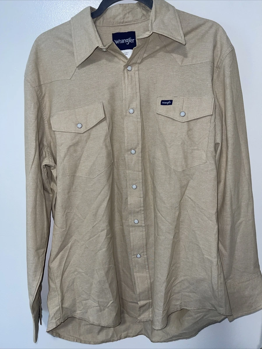 Tan pearl snap best sale shirt