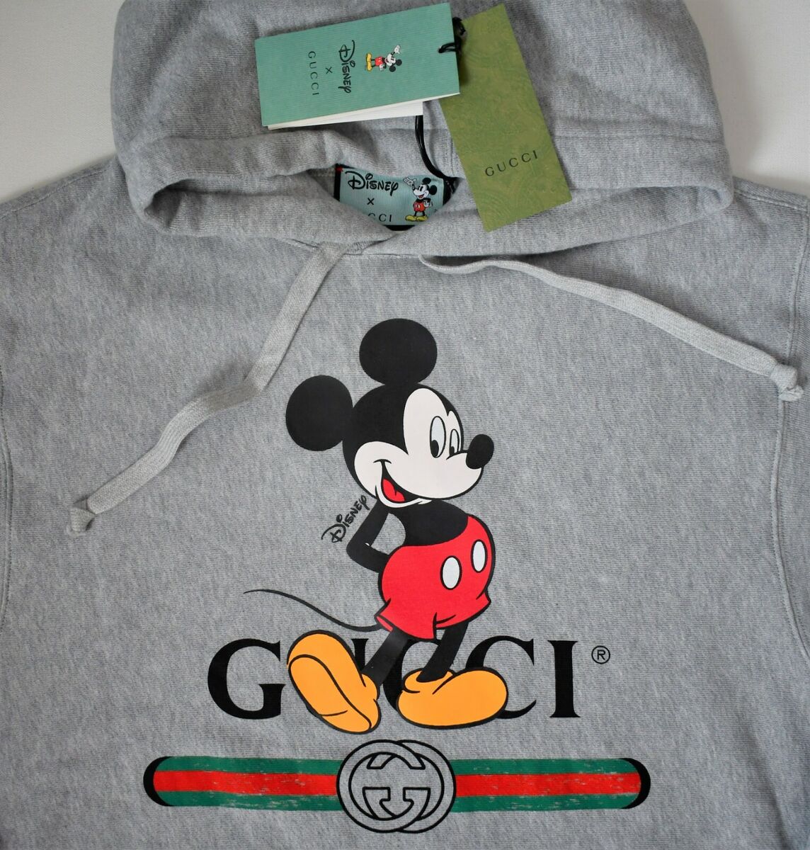 🆕️ GUCCI x DISNEY MICKEY MOUSE Gray Cotton HOODED 🆕️ GUCCI x DISNEY MICKEY MOUSE Gray Cotton HOODED