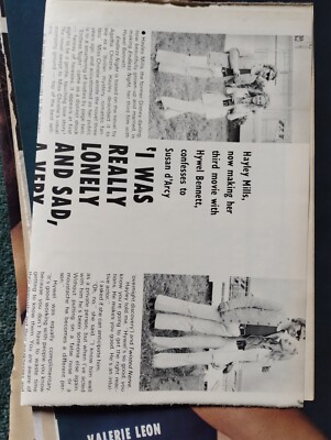 Sk100 Ephemera 70er Jahre Filmartikel Hayley Mills Hywel Bennett 