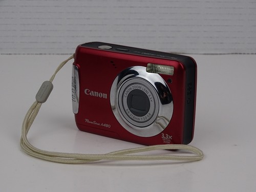 Canon PowerShot A480 10.0MP Digital Camera For Parts Only Red - Picture 2 of 10