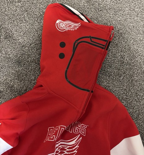 NHL Youth Detroit Red Wings, Full Zip, Helmet Masker Hoodie, Red . Primary Logo - Picture 9 of 11