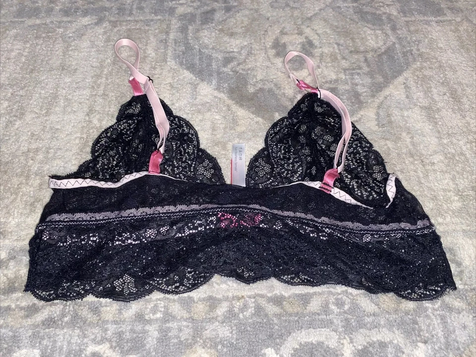 Bralette Cosmopolitan encaje transparente negro Foto 3 de 4