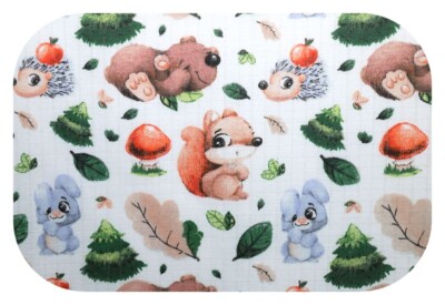   GROSSE BAUMWOLLE BABY MUSSELIN QUADRATE TÜCHER WALD HOLZ BETTDECKE LÄTZCHEN DECKE MATTE