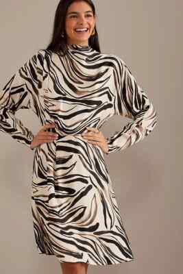Anthropologie x SELECTED FEMME Alana bedrucktes Kleid Gr. UK 8