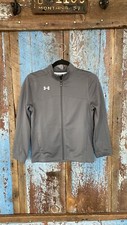 Under Armour Boys Medium Zip Up Sweatshirt Jacket Long Sleeve Gray