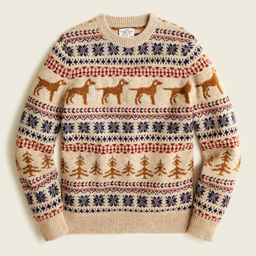 NWT J.Crew 100% Wool Labrador Dog Fair 
