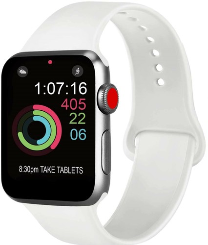 Cinturino Compatibile Per Apple Watch 5/4/3/2/1 Bianco/White 38/40 42/44 |  eBay