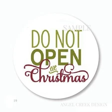 Do Not Open Until Christmas Scrapbook Stickers Favors Labels Envelope Seals