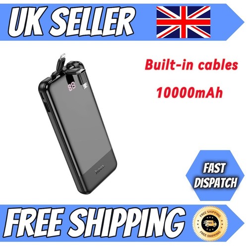 Power Bank with Built-in Cables,10000mAh Portable Charger Fast Charging UK NEW - Picture 4 of 8