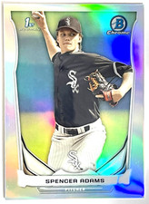 2014 BOWMAN DRAFT CHROME SPENCER ADAMS REFRACTOR CHICAGO WHITE SOX 1ST #CDP42