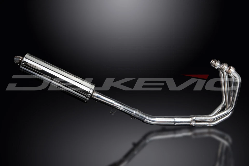 Silenciador de escape completo Suzuki GSX650 Katana 650 07-16 4-1 18" ovalado de acero inoxidable Foto 3 de 4