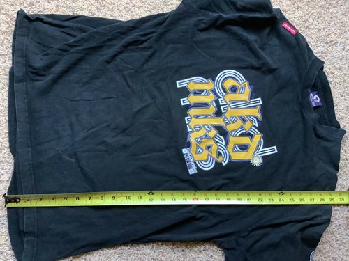 Vintage 90s 2000s hip hop Akademiks Black Yellow Long Sleeve streetwear shirt - Picture 4 of 7