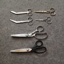 Vtg Scissors Lot 6 WISS Pinking Shears Inlaid 27 27.5 37 Sewing Crafts Germany