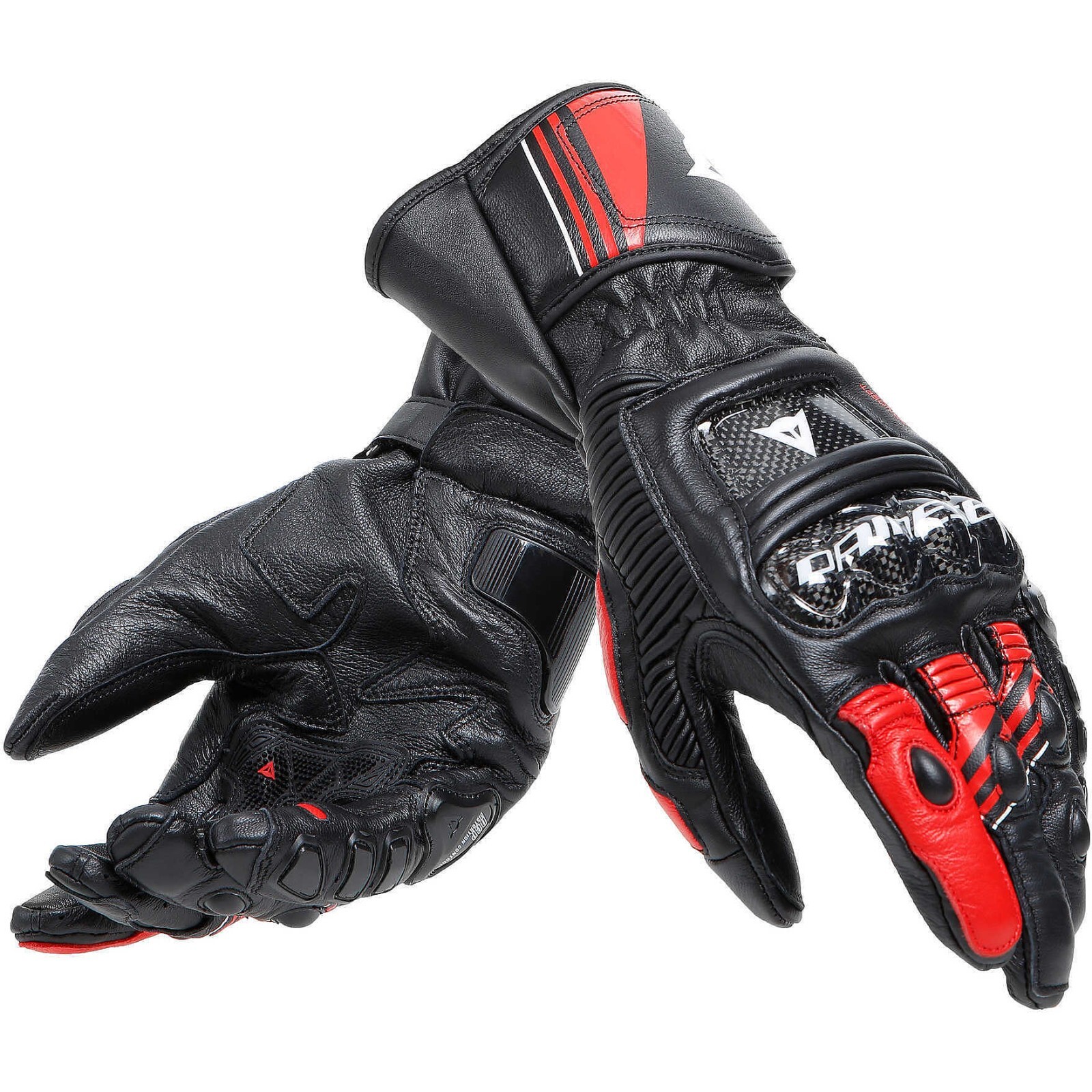 GUANTI MOTO GLOVES DAINESE DRUID 4 SPORT BLACK LAVA RED WHITE ROSSO TG XL