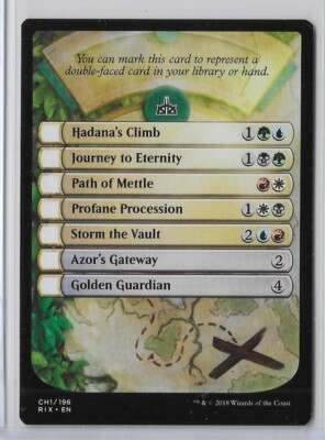 MTG Checklist 1 Rivals of Ixalan (RIX) Checklist Magic Card #CH1/196  Unplayed | eBay