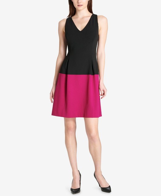 tommy hilfiger colorblock scuba dress