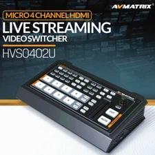 AVMATRIX HVS0402U Micro 4 Channel HDMI Multi Video Switcher for Live Streaming
