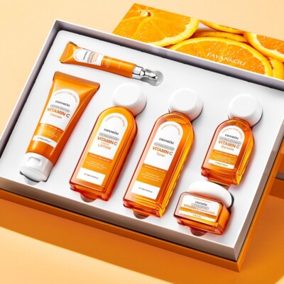 Bio VITAMIN C Beruhigend Feuchtigkeitsspendend 6er Set Whitening Brightening Skin