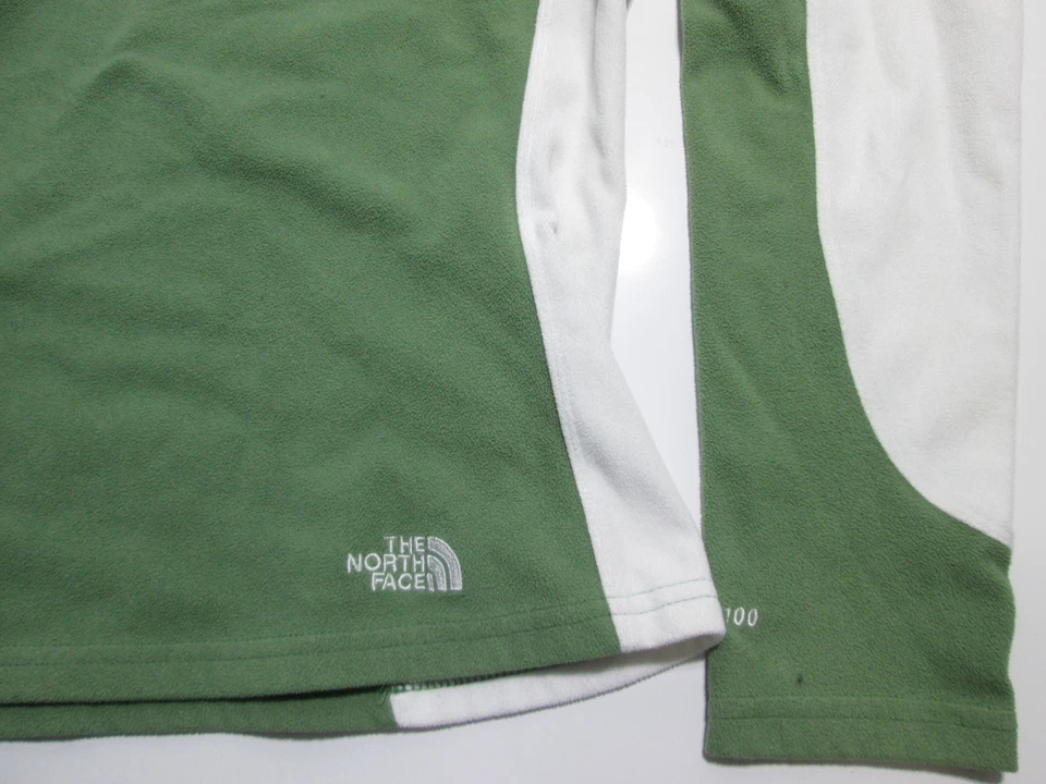 Camisa polar The North Face para mujer talla S verde 1/4 cremallera cuello alto manga larga Foto 3 de 4