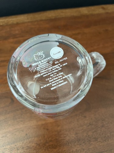 Hello Kitty Sanrio tazza da bere trasparente trucco o scherzo di Halloween 17,5 once 2024 NUOVA! - Foto 3 di 3