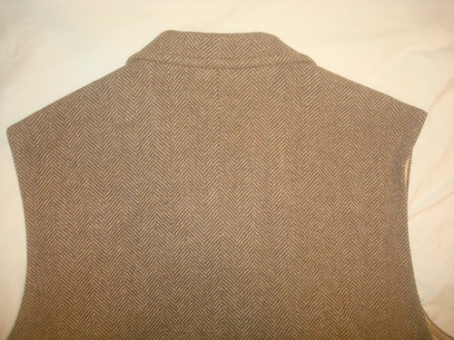 Men's Orvis Wool Herringbone Tweed Waistcoat Button Vest Brown Medium - Picture 12 of 12
