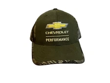 Chevrolet Performance Checkered Flag Sports Adjustable Camo Hat Cap