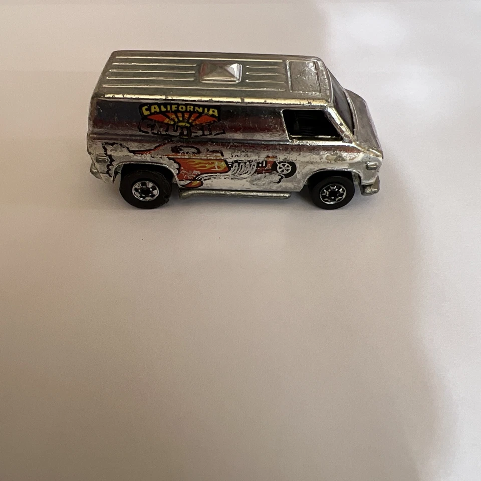 De colección 1974 Hot Wheels California Cruisin' Silver Van Super Chromes - Suelta Foto 2 de 4