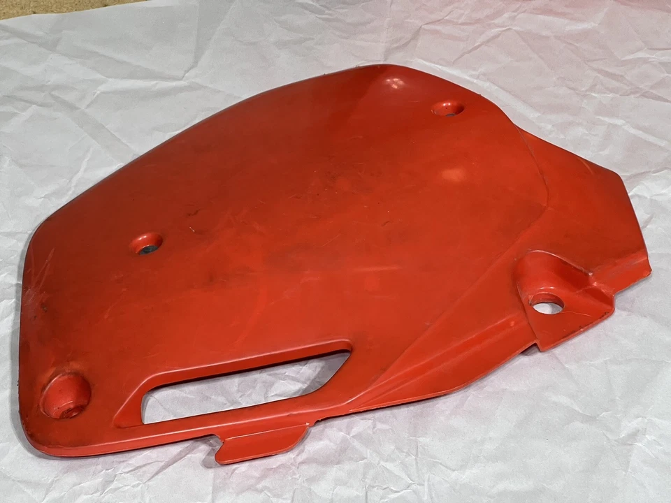 Panel de cubierta lateral UFO placas numeradas rojo naranja flash 90 91 CR250R CR125R CR500R Foto 3 de 4