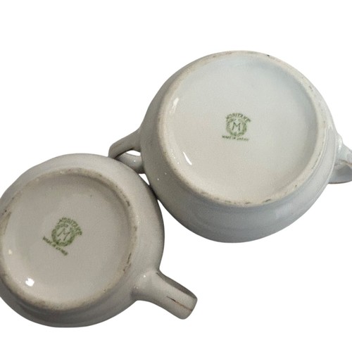 Noritake Hand-Painted Sugar Bowl & Creamer Set Purple Floral Gold Trim Porcelain - Picture 11 of 12