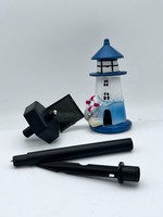 Solar Leuchtturm Gartenleuchte – 1X Solarlampe Deko Outdoor