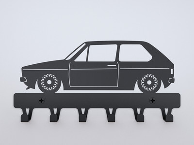 Golf MK1 Rabbit GTI Hot Hatchback Car Wall Key Holder Rack Xmas Father Gift