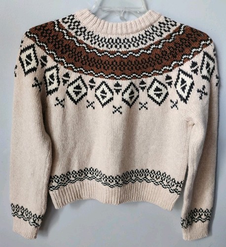 Marine Layer Ava Fair Isle Sweater Women Size Small Coquette Cottage Core NWT - Picture 11 of 16
