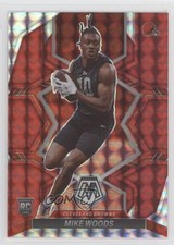 2022 Panini Mosaic Rookies Red Mosaic Prizm Mike Woods #350 0b3