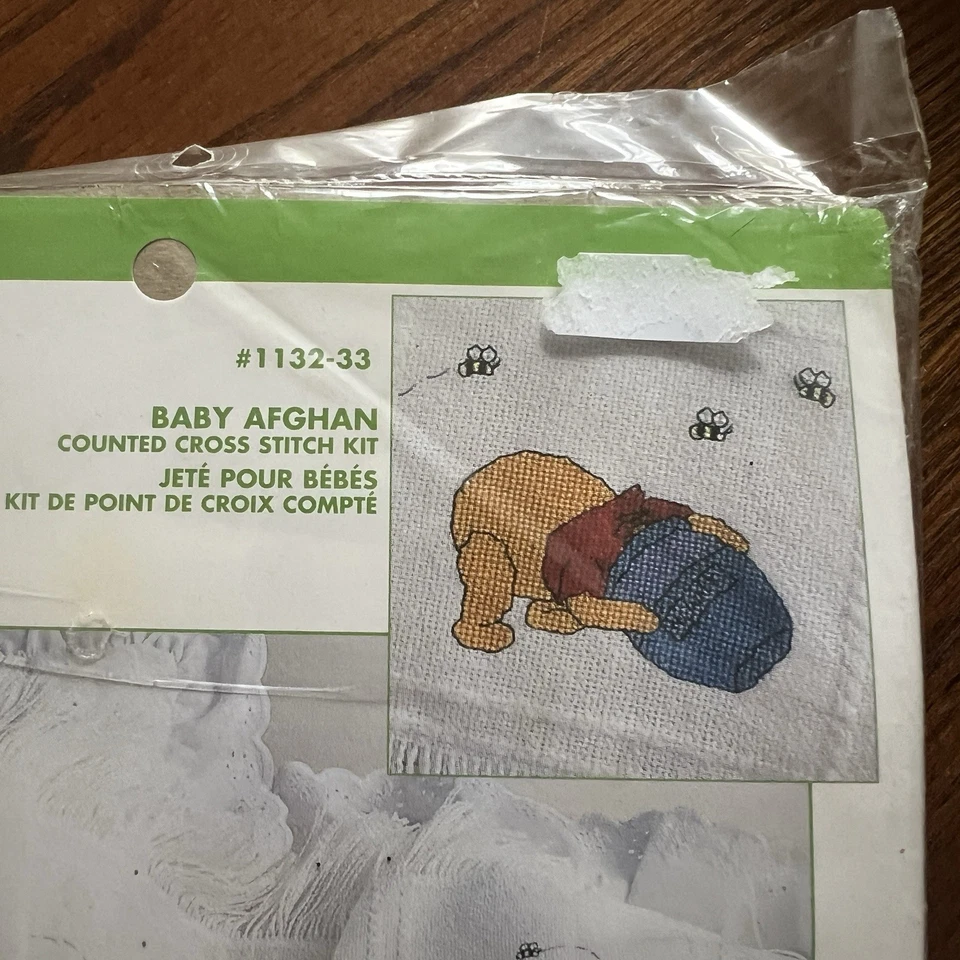 Disney Pooh Baby афганский крестиком набор #1132-33 Janlynn запечатанный 34 x 43,5 новый - Изображение 3 из 4