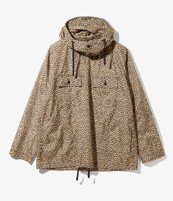 Engineered Garments Cagoule Shirt Jacket Khaki Nylon Leopard Print Small Med New