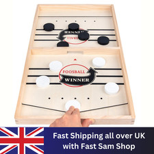 XLarge Family Game Fast Sling Puck Game Hockey Game Wooden Board Table Toy UK