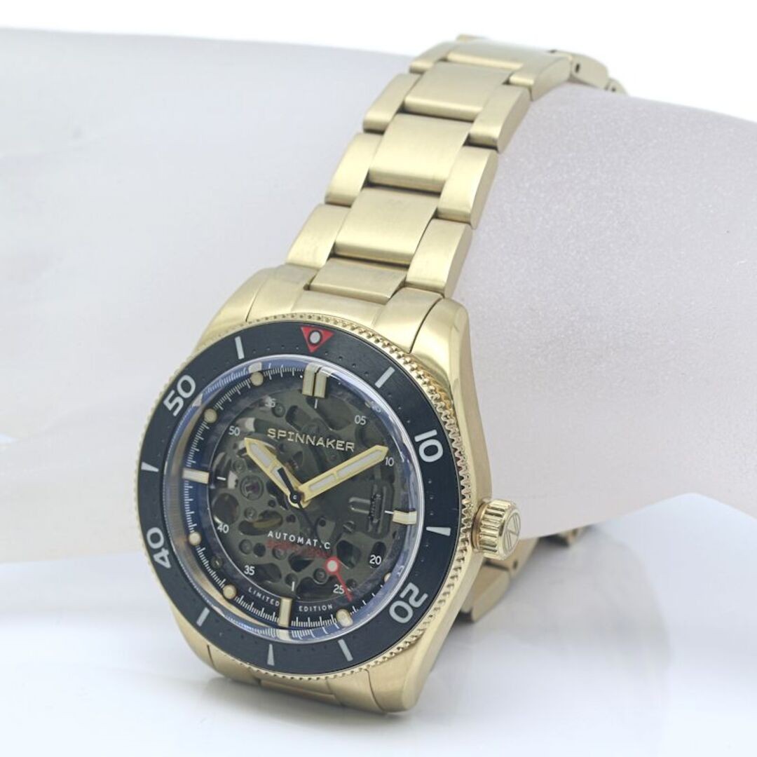 Spinnaker Croft Gold Limited Watch Used Stainless Steel Skeleton 600pcs Japan Fr image 2