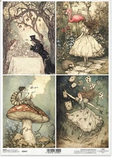 Alice Whimsy | A4 Rice Paper | Paper for Decoupage | Wonderland | ITD