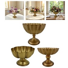 Metal Pedestal Compote Bowl Vase Easy Tool Free Assembly for Table Decor