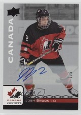 2017 Upper Deck Team Canada Juniors Black 3/5 Josh Brook #46 Auto 2js