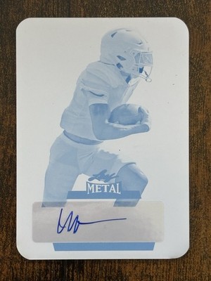 2024 Leaf Metal Xavier Worthy Cyan Printing Plate Auto 1/1 🔥 