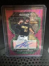 2022 Panini Prizm Draft Picks Neon Pink Velocity Tyler Woessner #PDP192 Auto