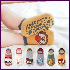 6 Pairs Kids Cotton Socks Cute Cartoon Animal Pattern Comfy Breathable Baby