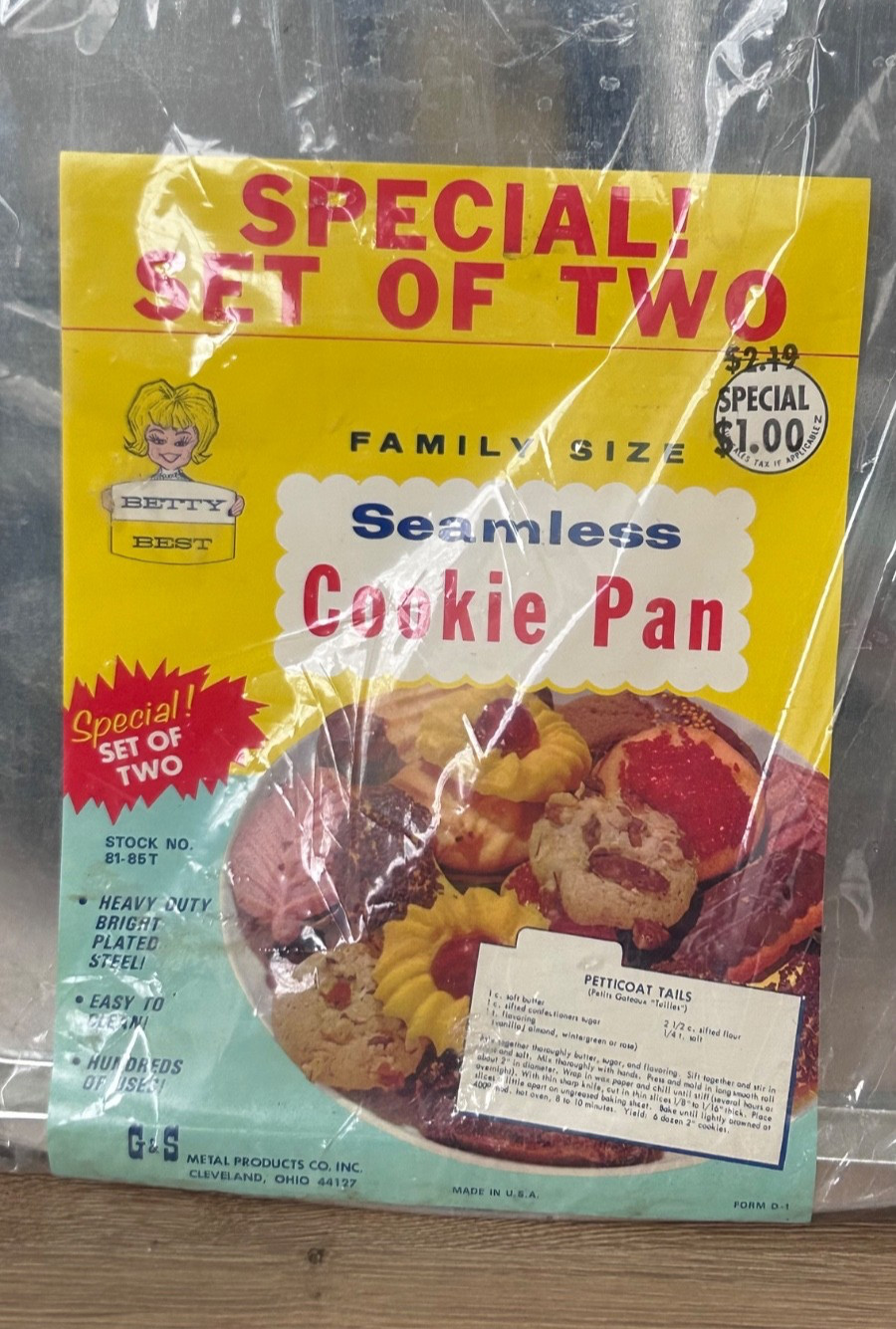 4 Vintage 1950’s Betty Best~Cookie Baking Sheets & Broil Pan~G & S Metal USA~NEW