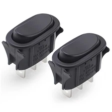 2-Pack SR561117 Rocker Switch Kit Compatible with Broan Nutone Range Hood, 6 Ter