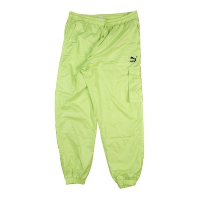 PUMA Track Pants womens XLARGE Green Iconic T7 Woven activewear cargo Size XL